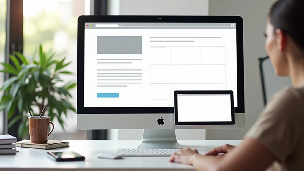 Écran d'ordinateur montrant une grille de mise en page responsive avec colonnes fluides et points de rupture visibles