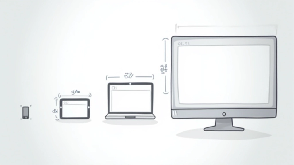 Représentation visuelle montrant une mise en page qui se transforme progressivement de mobile à desktop avec des annotations de points de rupture à différentes largeurs